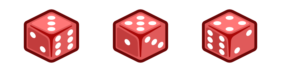Illustration of 3 dice